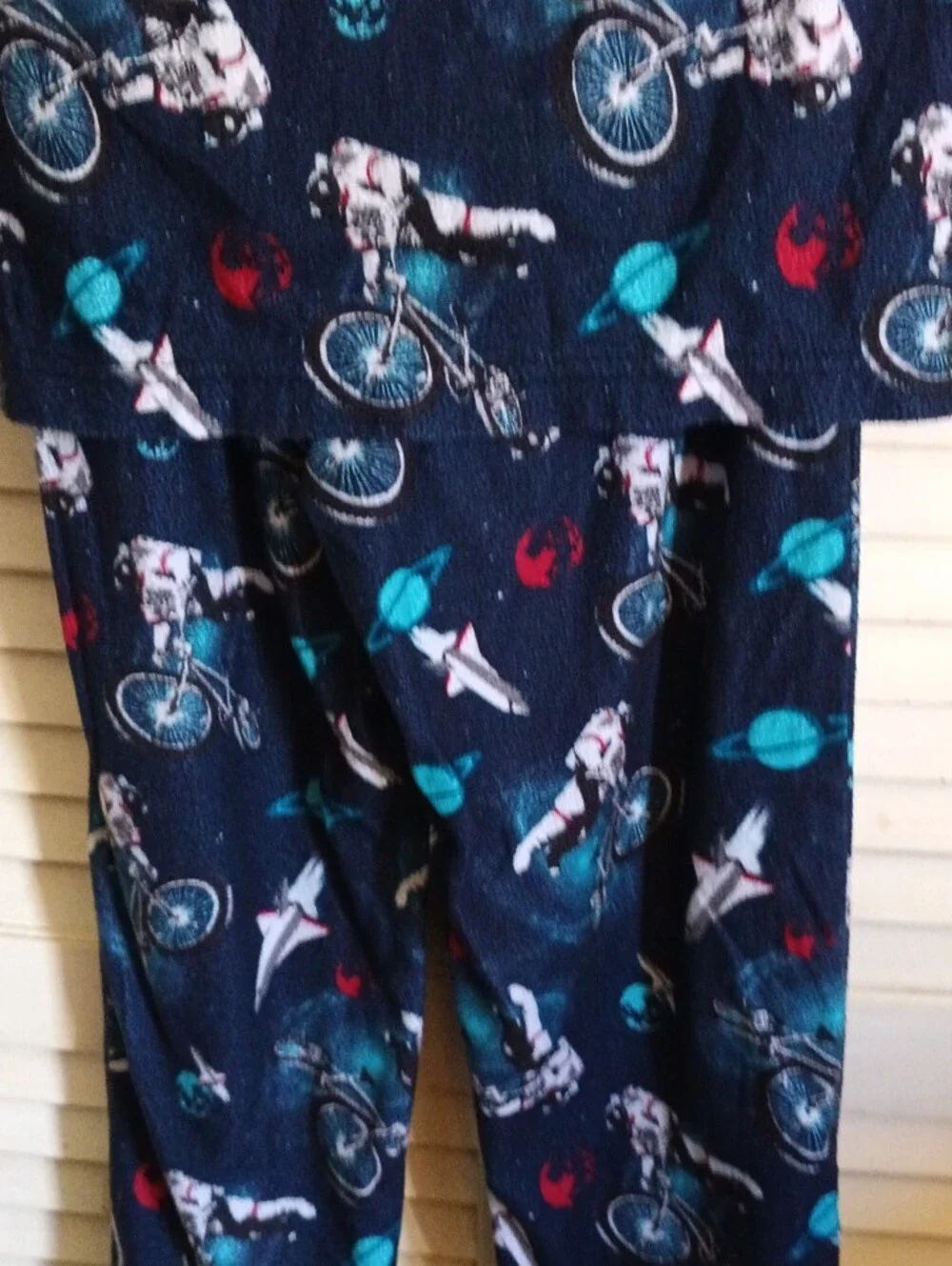 Joe Boxer Navy Kids Pajama Set with Teal & Red Accents